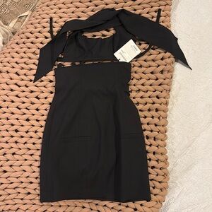 JACQUEMUS Limao cutout twill mini dress 32